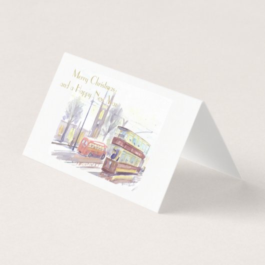 Newcastle upon Tyne H klasse tram Kerstkaarten Kaart (Voorkant)