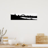 Newcastle upon Tyne Panoramic Silhouette Poster (Keuken)