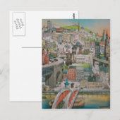 Newcastle upon Tyne through Years Post Card Briefkaart (Voorkant / Achterkant)