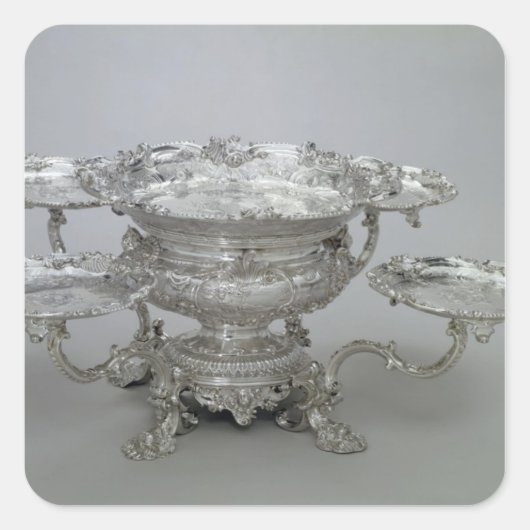 Newdegate-hoofdartikel van Paul de Lamerie, 1743 Vierkante Sticker (Voorkant)