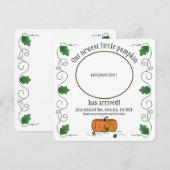 Newest Little Pumpkin Birth Announcement Thank You (Voorkant / Achterkant)