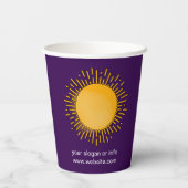 Newest Paper Cups Business Branded Rustic Kraft Papieren Bekers (Achterkant)