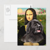 Newfie 2 - Mona Lisa Briefkaart (Voorkant / Achterkant)