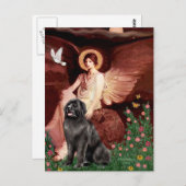 Newfie 2 - Zittende engel Briefkaart (Voorkant / Achterkant)