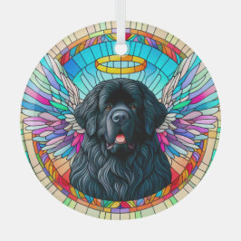 Newfie Angel Kleurrijke Glas in lood Style Ornamen Glas Ornament