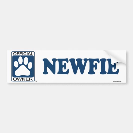 Newfie Blue Bumpersticker (Voorkant)