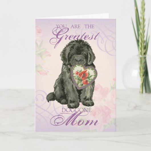 Newfie Heart mama Kaart (Voorkant)