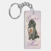 Newfie Heart mama Sleutelhanger (Voorkant Links)