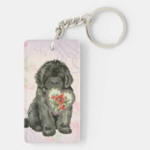 Newfie Heart mama Sleutelhanger (achterkant)