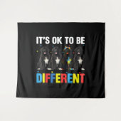 Newfie | Het is oké om anders te zijn | Funny Newf Wandkleed (Voorkant (horizontaal))