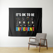 Newfie | Het is oké om anders te zijn | Funny Newf Wandkleed (In Situ (horizontaal))