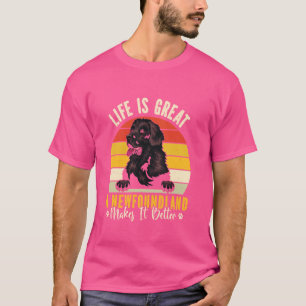 Newfie LIFE IS GEWELDIG NEWFOUNDLAND MAAKT HET BET T-shirt