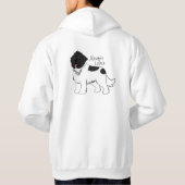 "Newfie Lover" Landseer Newfoundland grafisch Hoodie (Achterkant)