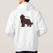 "Newfie Lover" Mannen Brown Newfoundland Hoodie (Achterkant)