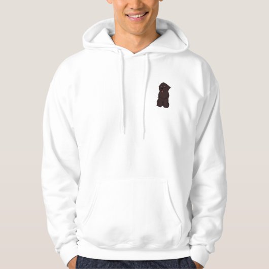 "Newfie Lover" Mannen Brown Newfoundland Hoodie (Voorkant)