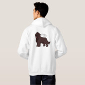 "Newfie Lover" Mannen Brown Newfoundland Hoodie (Achterkant volledig)