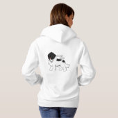"Newfie Lover" Womens Landseer Newfoundland Hoodie (Achterkant volledig)