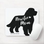 Newfie Mam, Newfoundland Dog Silhouette Muismat (Met muis)
