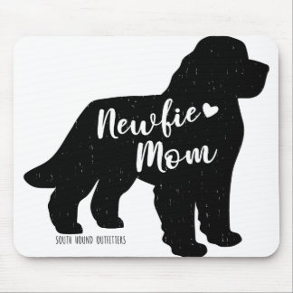 Newfie Mam, Newfoundland Dog Silhouette Muismat