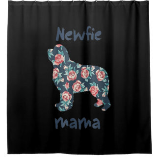 Newfie mama | cadeau van Newfoundland dog Douchegordijn