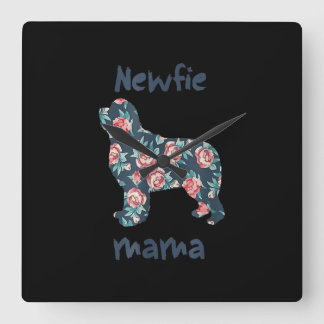 Newfie mama | cadeau van Newfoundland dog Vierkante Klok