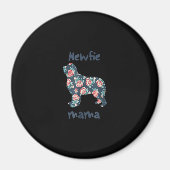Newfie mama | cadeau voor nevelhondenhonden magneet (Voorkant)