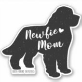 Newfie Moeder, Newfoundland Custom-Cut Vinyl Stick Sticker (Voorkant)