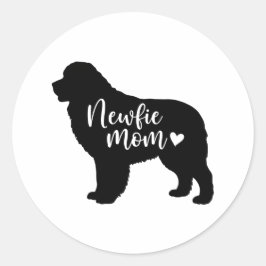 Newfie Mom - Newfoundland Mom - Newfie Dog Moms Ronde Sticker