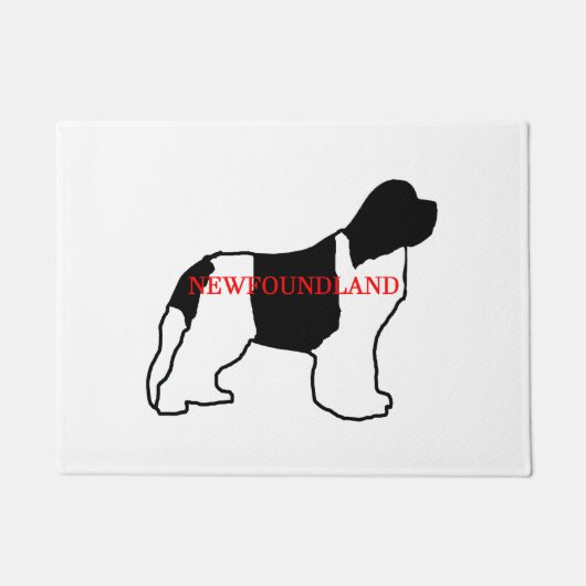 newfie naam silo wit zwart deurmat (Voorkant)
