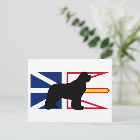 newfie silo op Flag_of_Newfoundland_and_Labrador.p Briefkaart (Staand voorkant)