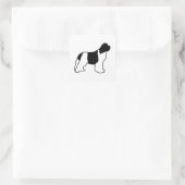 newfie silo wit zwart vierkante sticker (Tas)