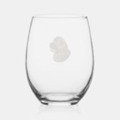 Newfie Stemless Wine Glass Wijnglas Zonder Voet (Achterkant)