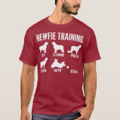 Newfie-training - Newfoundland Dog Tricks T-shirt (Voorkant)