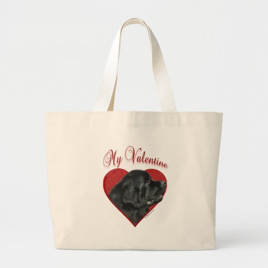 Newfie Valentijn Grote Tote Bag (Voorkant)