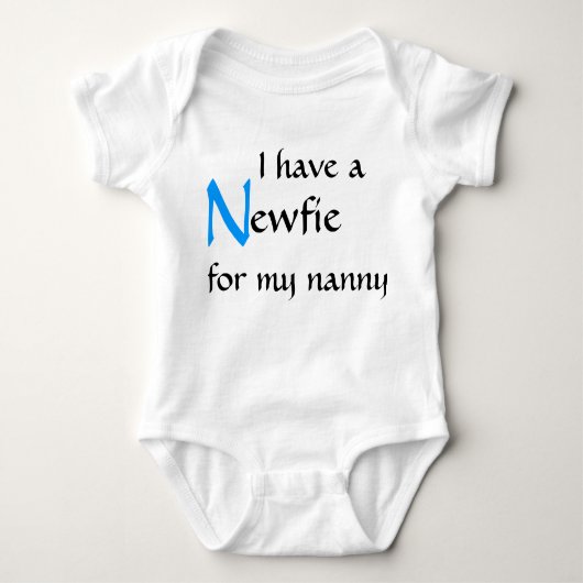 Newfie voor een kindermeisje romper (Voorkant)