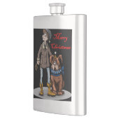 Newfie vrolijk kerstfeest flacon (Links)