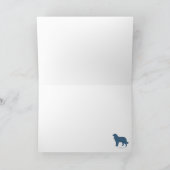 Newfies die de Ar van de Kerstman trekken Feestdagen Kaart (Binnen)