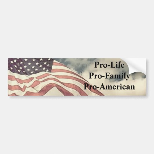 newflag2, Pro-LifePro-FamilyPro-American Bumpersticker (Voorkant)