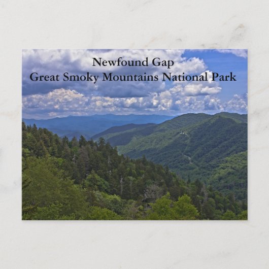 Newfound Gap, Great Smoky Mountains ansichtkaart Briefkaart (Voorkant)