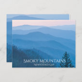 Newfound Gap Smoky Mountain Sunrise Foto Briefkaart (Voorkant / Achterkant)