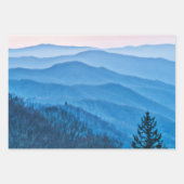 Newfound Gap Sunrise Blue & Pink Ridges Foto Inpakpapier Vel (Voorkant)