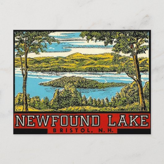 Newfound Lake Bristol New Hampshire Travel Briefkaart (Voorkant)