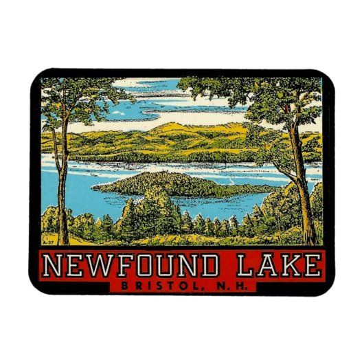 Newfound Lake Bristol New Hampshire Travel Magnet Magneet (Horizontaal)