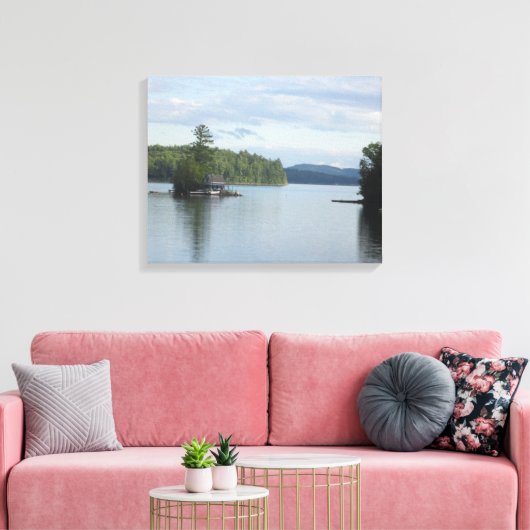 Newfound Lake Canvas Afdruk (Insitu (Woonkamer))