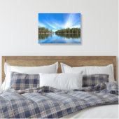 Newfound Lake - Clear Blue Day Canvas Afdruk (Insitu (Slaapkamer))