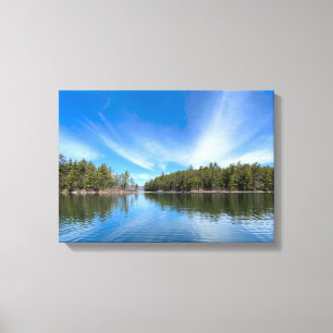 Newfound Lake - Clear Blue Day Canvas Afdruk