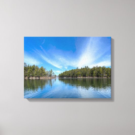 Newfound Lake - Clear Blue Day Canvas Afdruk (Voorkant)