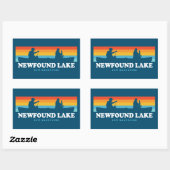 Newfound Lake New Hampshire Canoe Rechthoekige Sticker (Vel)