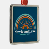 Newfound Lake New Hampshire Rainbow Metalen Ornament (Rechts)