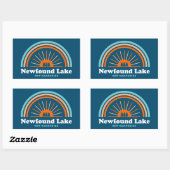 Newfound Lake New Hampshire Rainbow Rechthoekige Sticker (Vel)